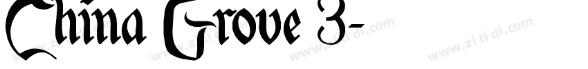 China Grove 3字体转换